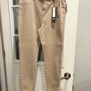 Liverpool Piper Hugger Ankle Skinny Pants Tan Khaki Size 14 NWT